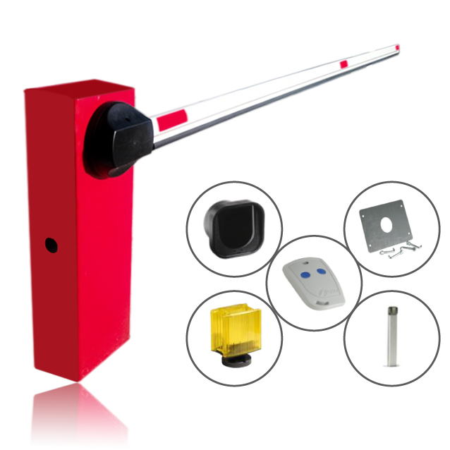 O Kit de barreira TP6 ASTP016 é uma solução robusta para parques de estacionamento interiores e/ou exteriores. Possui um braço que poderá ir até 5,5 metros sendo personalizável ao local de instalação. O kit poderá ser instalado recorrendo a vários métodos de autenticações controlados a partir de uma placa controladora.<br />
Este Kit permite o controlo de entrada e saídas de forma simples e inteligente.<br /><br />