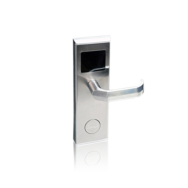 Fechadura de hotel modelo BALI com cartão RFID desenhada para satisfazer as necessidades de qualquer unidade hoteleira, oferecendo o máximo de eficiencia e conforto, quer para o cliente quer para os colaboradores do hotel.<br />
Estão disponíveis os modelos de Fechadura de hotel HT-MFBL01 em Offline (ref.ASHT01) e em ON-line HT-MFBL01 network (ref.ASHT01B)<br /><br />